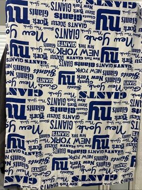 Unk New York Giants Blue and White Printed Curtain Panel